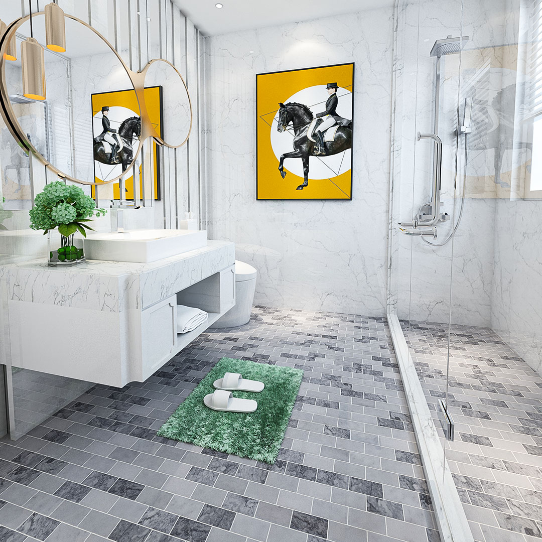 5x10 Carrara Brick Mozaik Mermer 5x10 Carrara Brick Mozaik Mermer