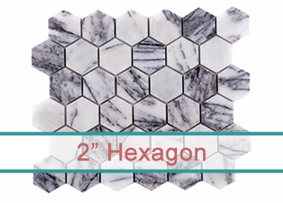 2 inç Hexagon Mozaik