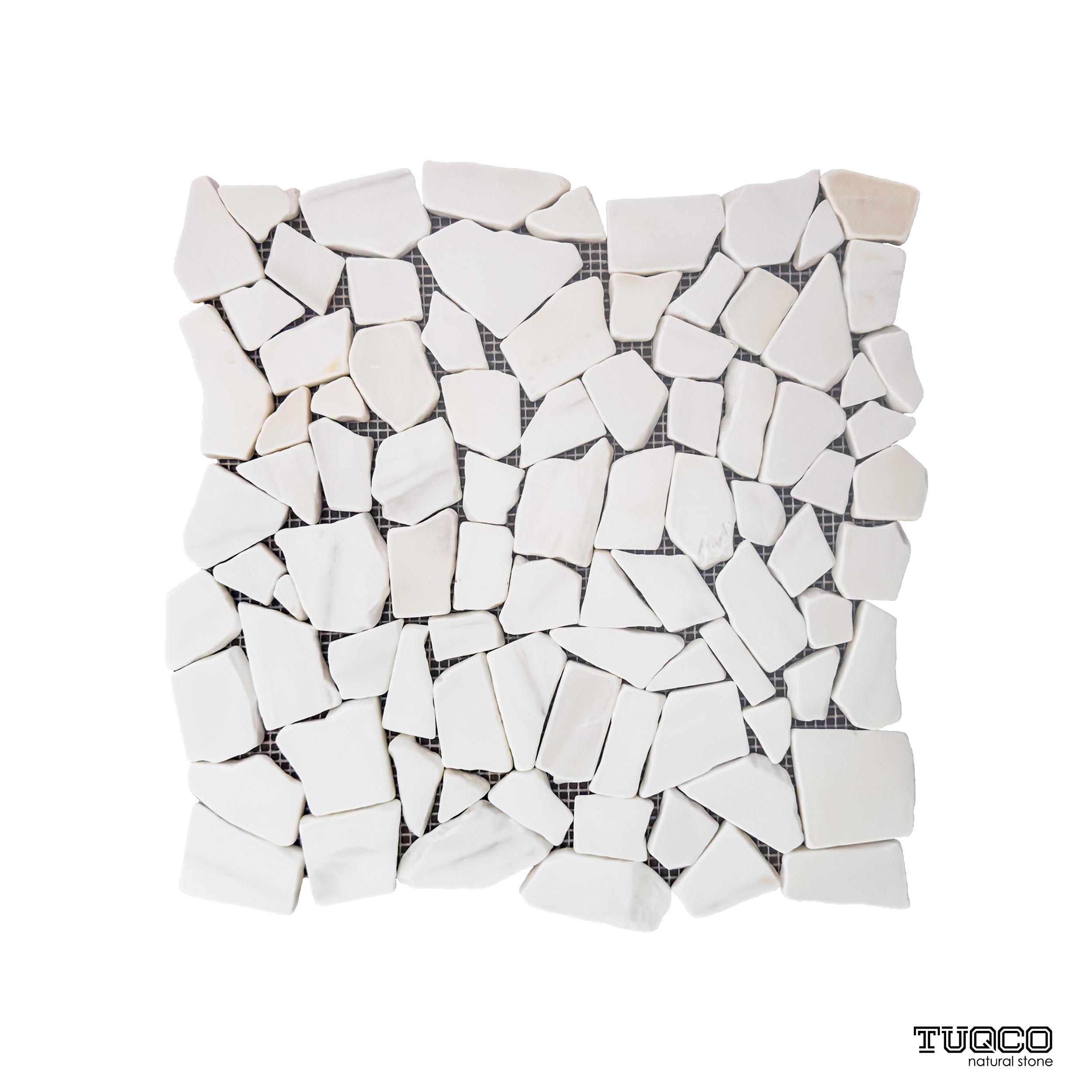 TUQCO Doğal Tas Çakıl Dolomit Eskitme Mermer Mozaik